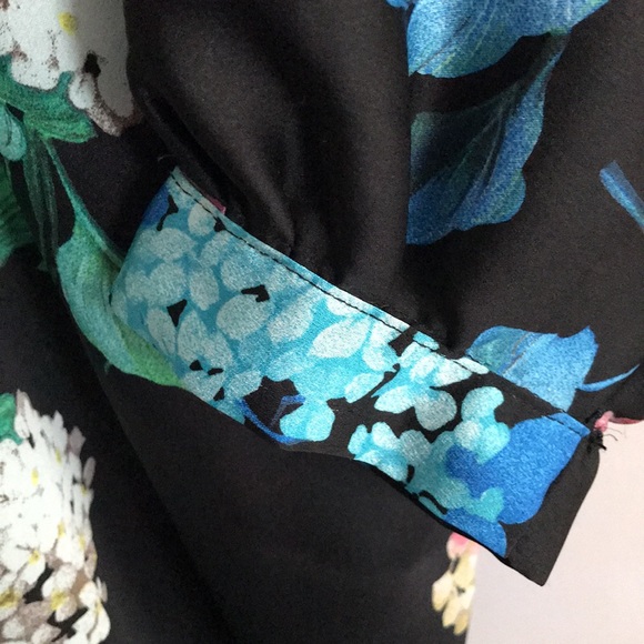 MANGO Floral Print Silky Batwing Sleeve Maxi Dress - Picture 8 of 15